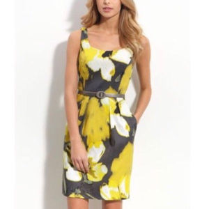 Eliza J Floral Abstract Watercolor Dress Sz 8